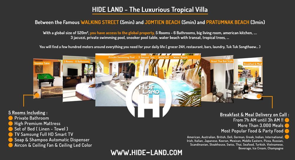 Hideland - The Luxury Tropical Villa Pattaya Exterior foto